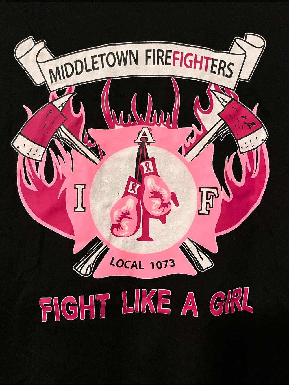 Middletown Firefighters 'Fight Like a Girl' women's Tee - T-shirt Breast Cancer